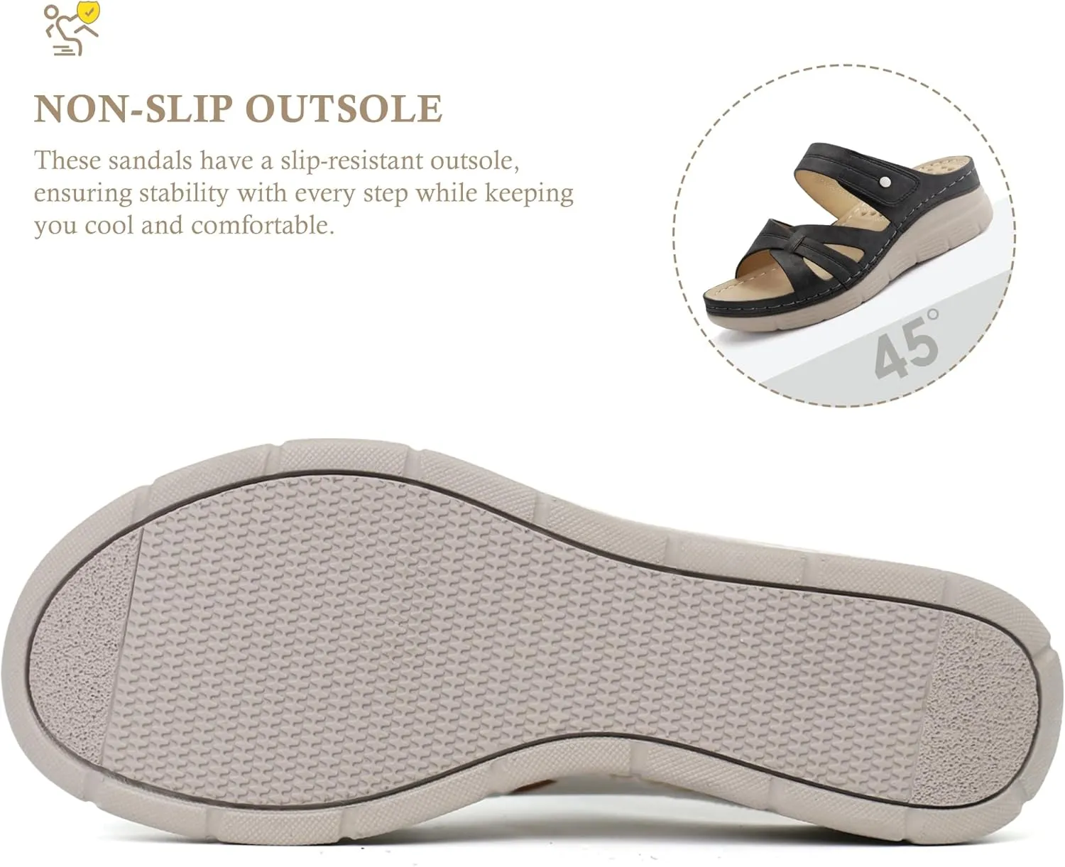 Ortho rest Women Orthotic Slides Comfortable Orthopedic Sandals Walking Sandals with Arch Support