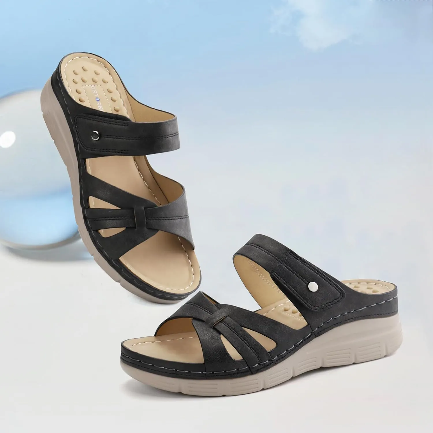 Ortho rest Women Orthotic Slides Comfortable Orthopedic Sandals Walking Sandals with Arch Support