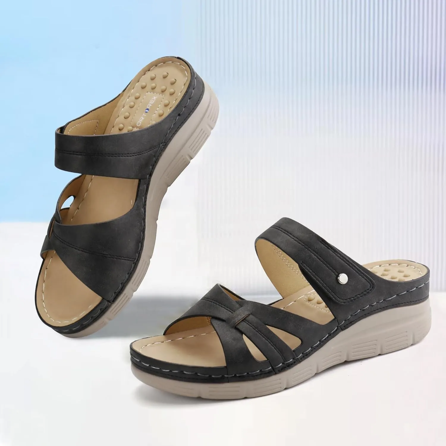 Ortho rest Women Orthotic Slides Comfortable Orthopedic Sandals Walking Sandals with Arch Support