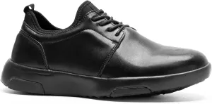 OrthoComfoot Men's Orthopedic Leather Dress Walking Shoes: Comfortable Plantar Fasciitis Fashion Sneakers with Arch Support, Casual Orthotic Business Work Shoes for Foot and Heel Pain Relief