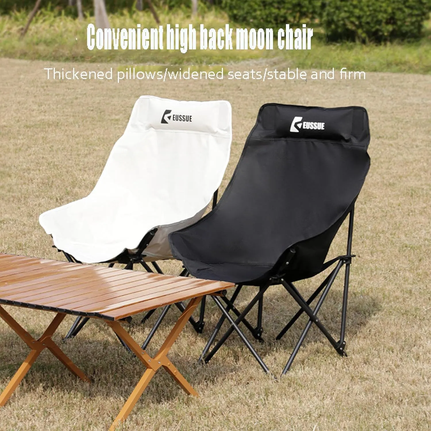 Outdoor Camping, Outdoor Tables, Back Chairs, high Back Moon Chairs, Beach Chairs
