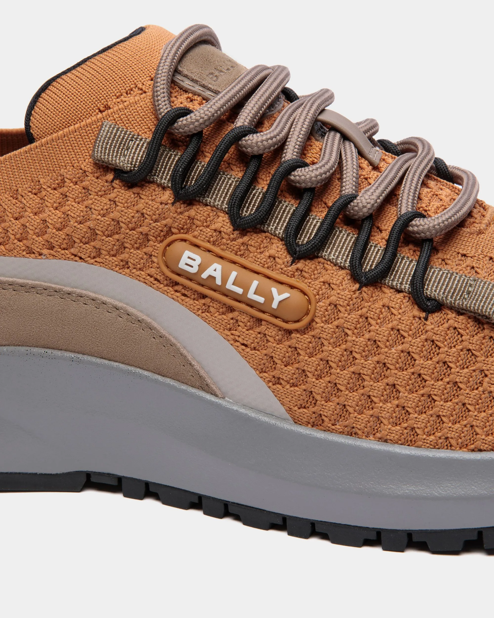 Outline Sneaker in Brown Nylon