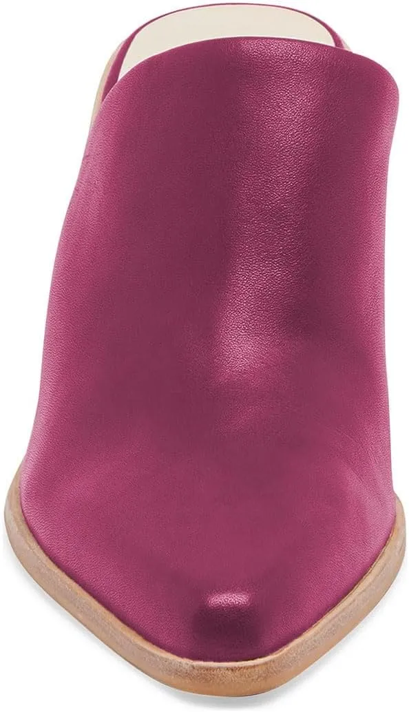 Pazzion Women Closed Almond Toe Wedge Heel Mules Backless High Heeled Clogs Slip On Slides Sandals Casual Walking Party Shoes Size 4-16 US