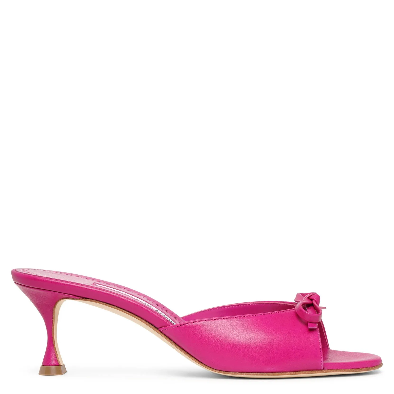 Pertinanu 50 dark pink leather mules
