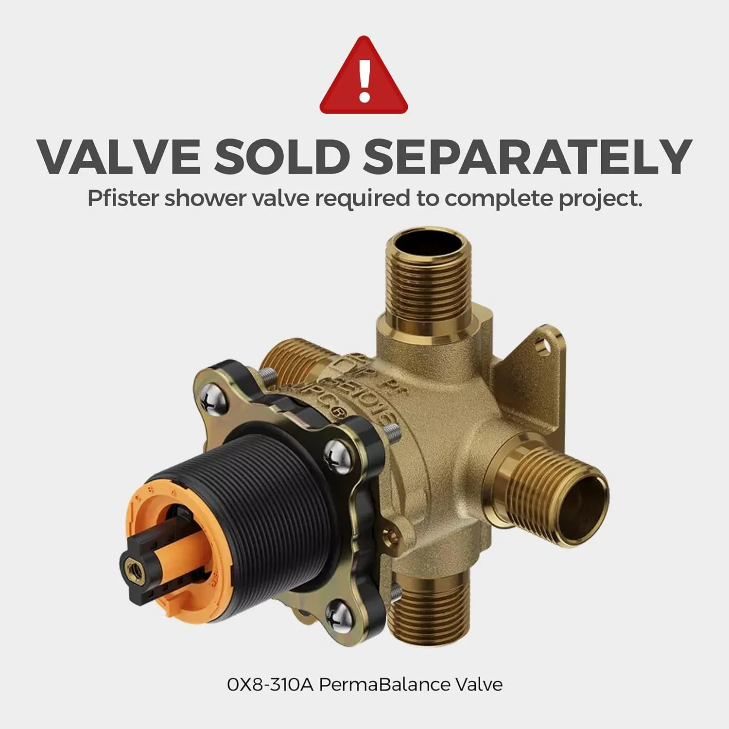 Pfister R89-1RHBG Rhen 1-Handle Tub & Shower Valve Only Trim, Brushed Gold