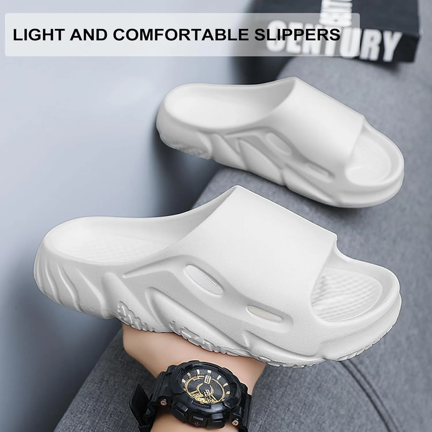 Pillow Slippers for Women and Men,Cloud Slippers Shower Shoes women Non-Slip Soft Thick Sole Home House Cloud Cushion comfy slippers for women