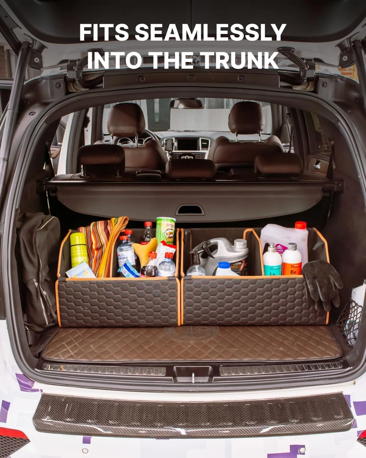 Premium Foldable Trunk Organizer for SUV | Car Trunk Storage Organizer | 21.6 inch (2 Pack)