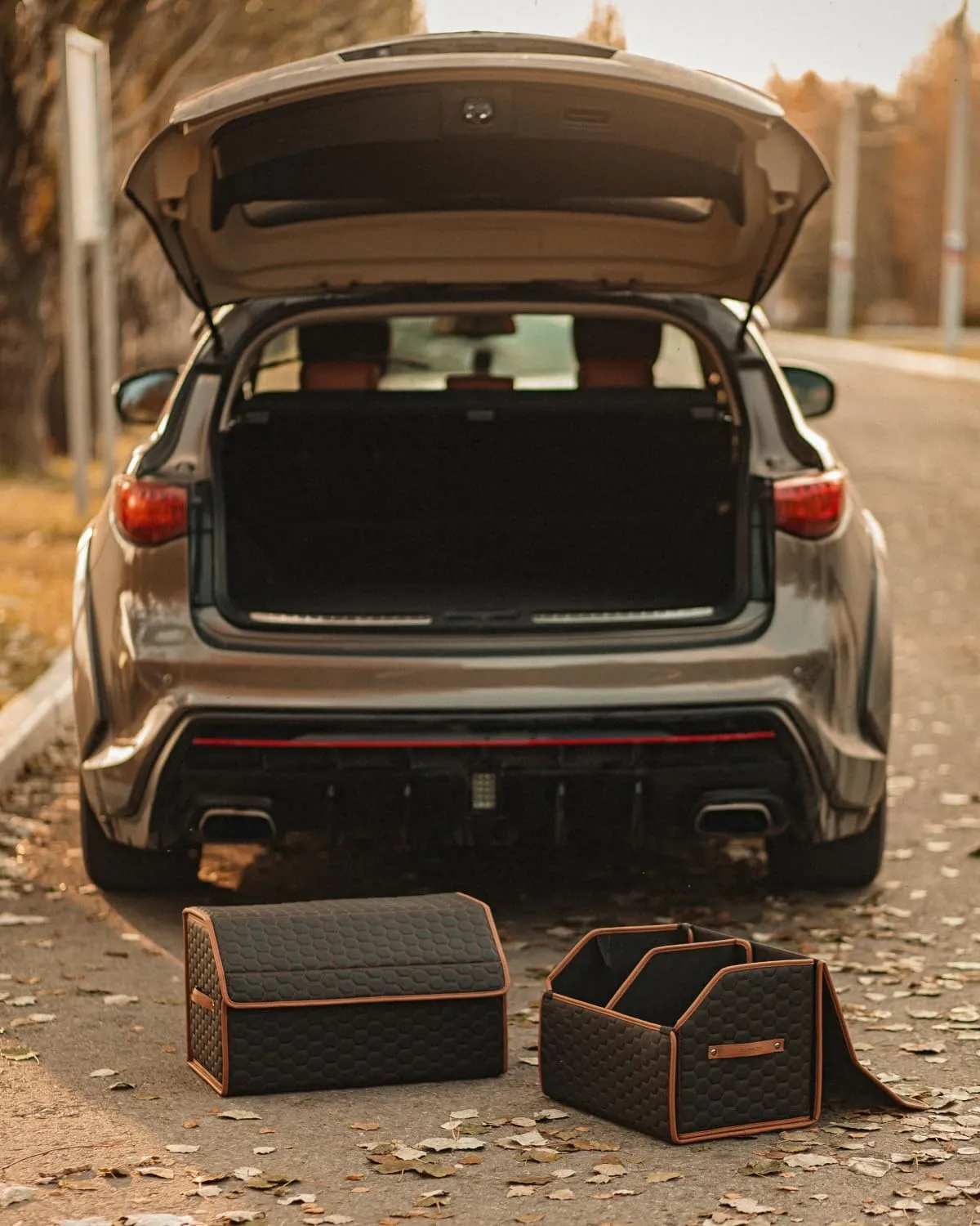 Premium Foldable Trunk Organizer for SUV | Car Trunk Storage Organizer | 21.6 inch (2 Pack)