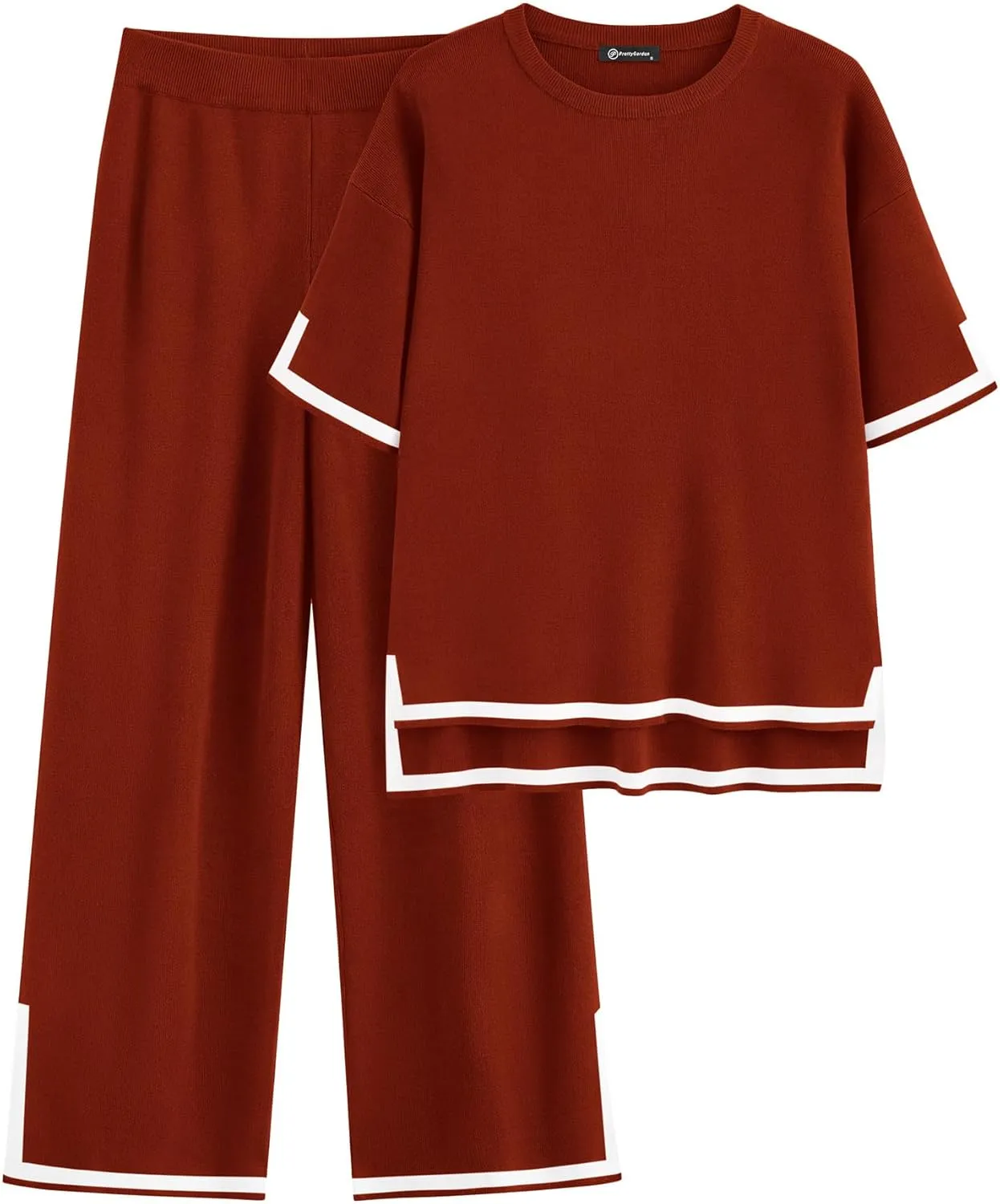 PRETTYGARDEN Two Piece Sets for Women 2025 Summer Spring Casual Sweater Knit Lounge Travel Matching Outfits Clothing
