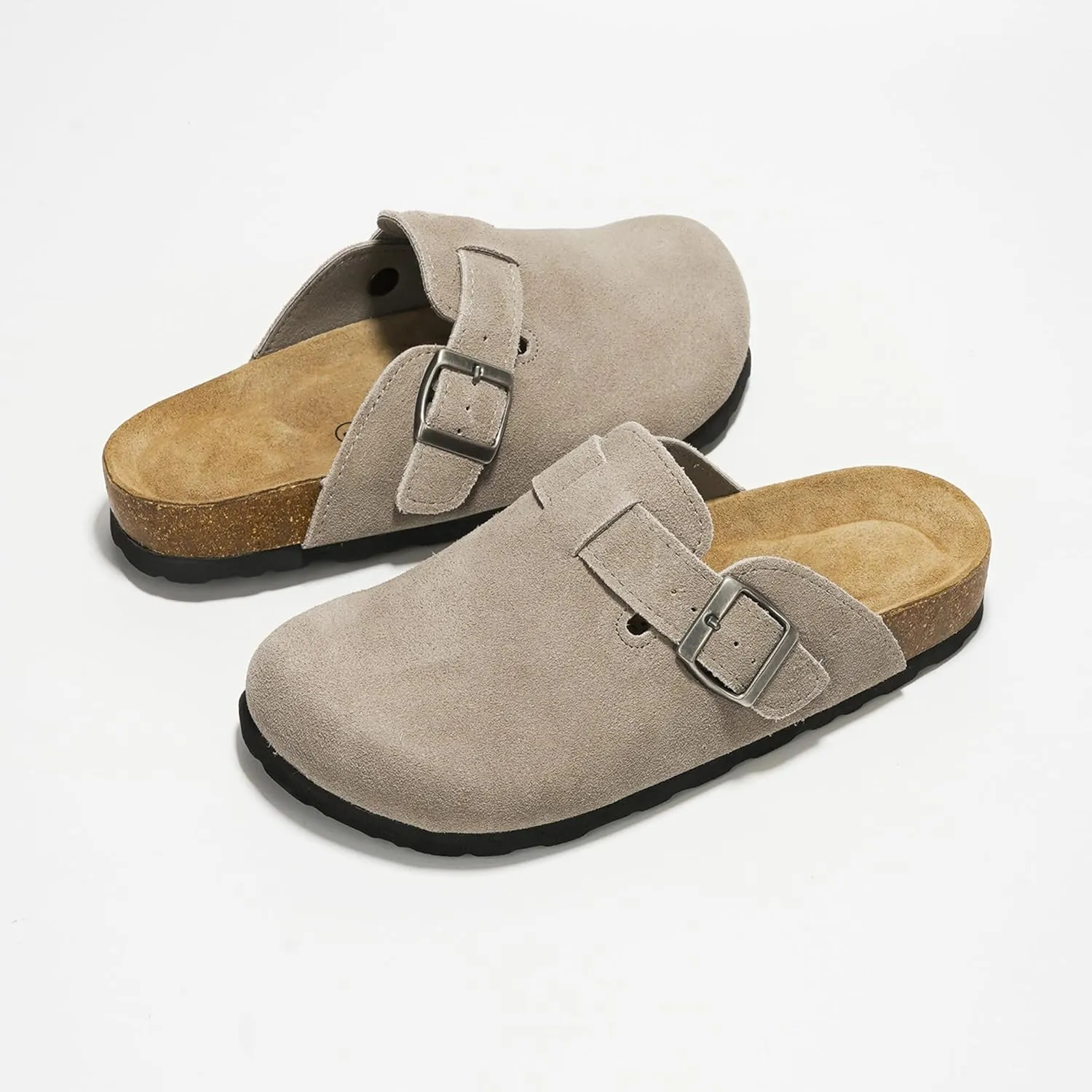 Project Cloud Genuine Leather Footbed Clogs for Women - Memory Foam Arch Support Slippers for Women - Trendy Slip-ons Women's Mules & Clogs Sandals (Benton)