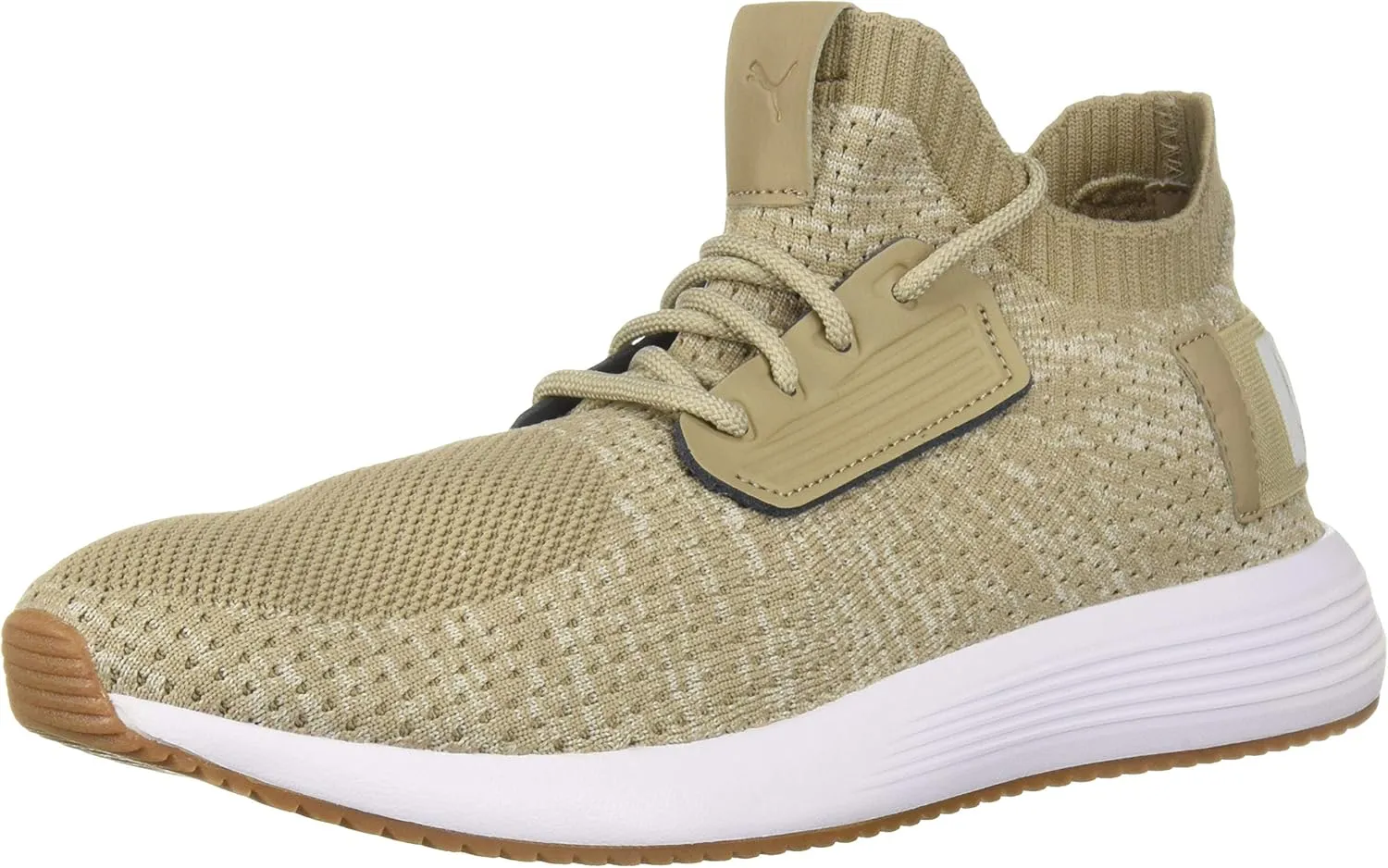 PUMA Men's Uprise Knit Sneaker, Pebble-Brazilian Sand White Gum, 9.5 M US