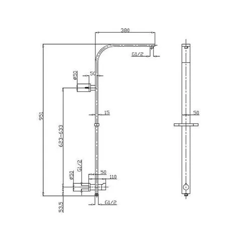 PURE ROUND SHOWER COLUMN 3 FUNCTION