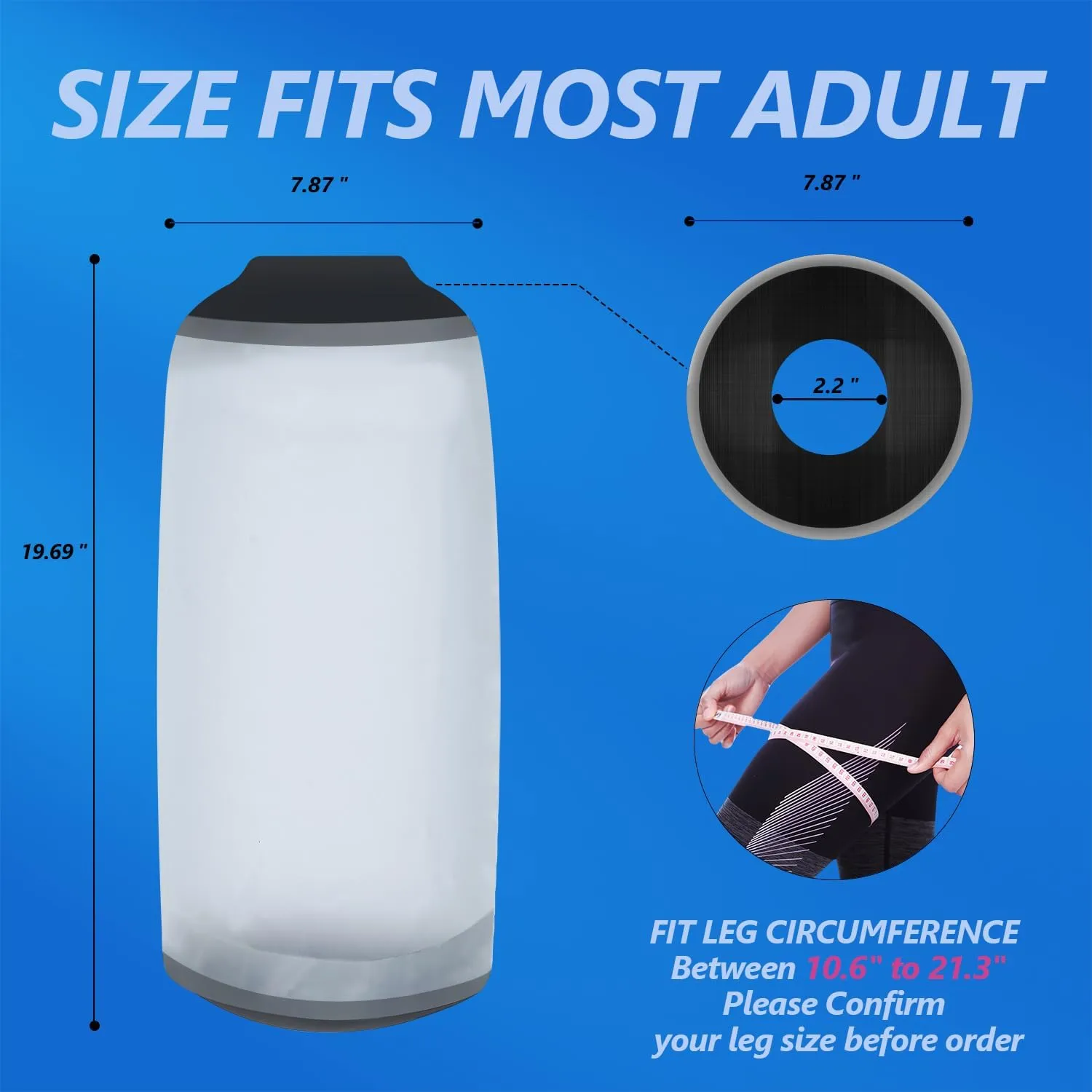 Reusable Watertight Protection Knee ACL Cast Cover for Shower, Waterproof Bandage and Cast Protector for Knee Replacement Surgery, Wound, Burns