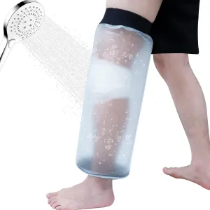 Reusable Watertight Protection Knee ACL Cast Cover for Shower, Waterproof Bandage and Cast Protector for Knee Replacement Surgery, Wound, Burns
