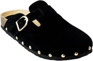 RF ROOM OF FASHION Women's Studded Footbed Cork Clog Antislip Slippers Buckle Mules House Sandals Potato Shoes