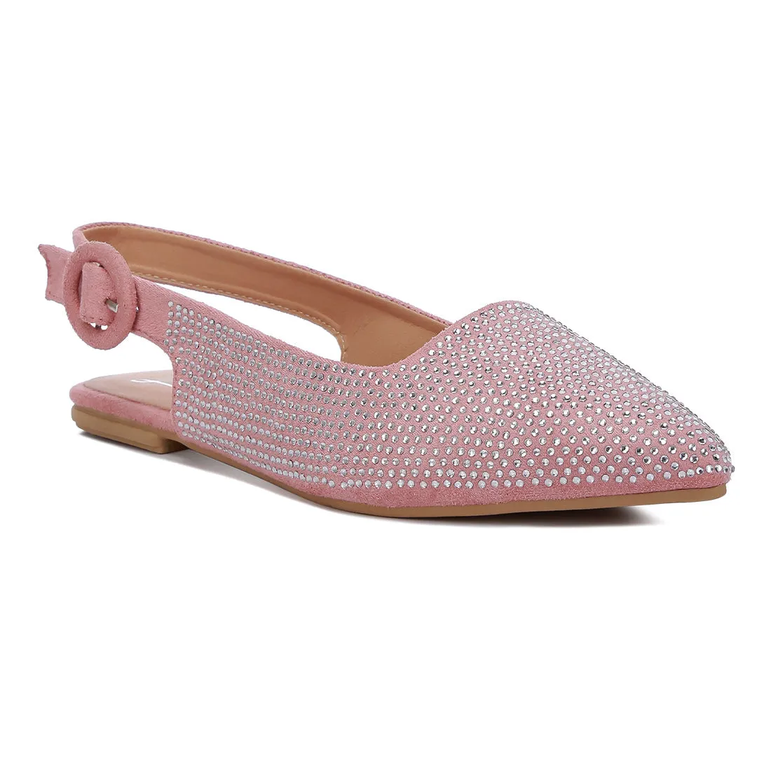 Rhinestones Embellished Slingback Mules