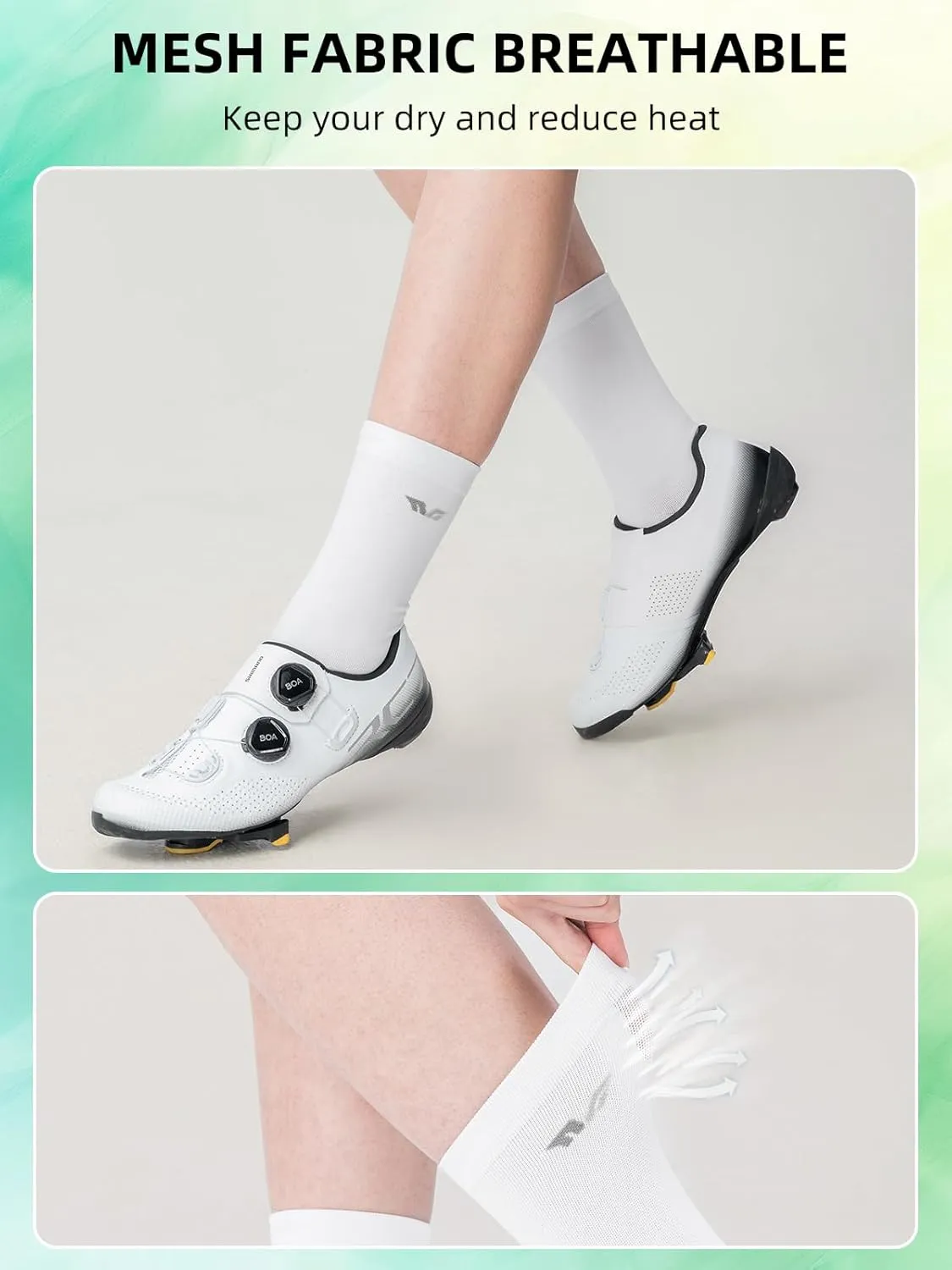 ROCKBROS Cycling Socks Womens 4pcs Running Socks Athletic Socks Compression Socks for Women Ankle Socks
