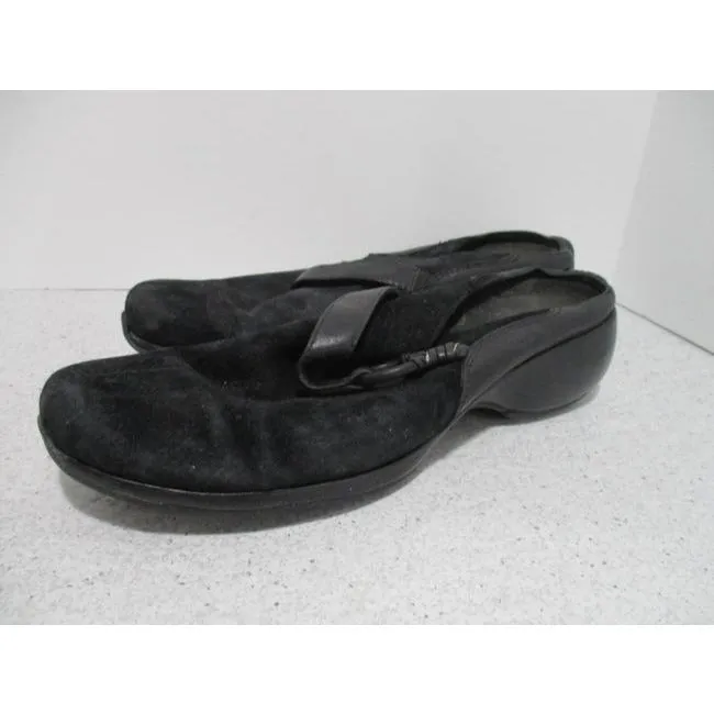 Rockport Black Suede Brushed Slip On Mulesslides Size Us