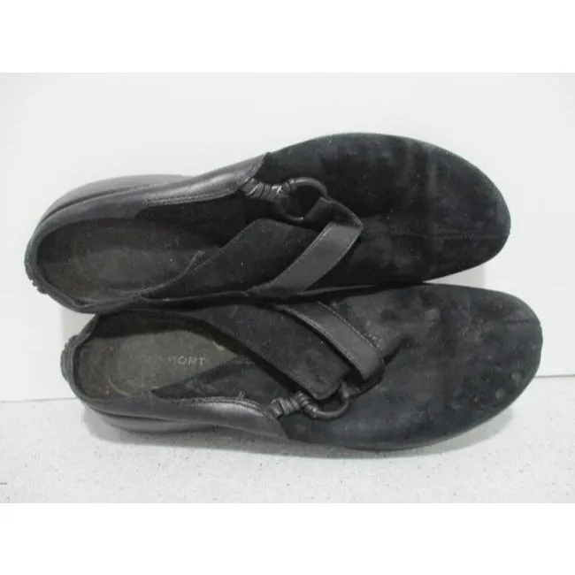 Rockport Black Suede Brushed Slip On Mulesslides Size Us