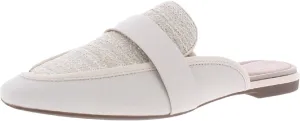 Rockport Womens Laylani Leather Embossed Mules Ivory 7 Medium (B,M)