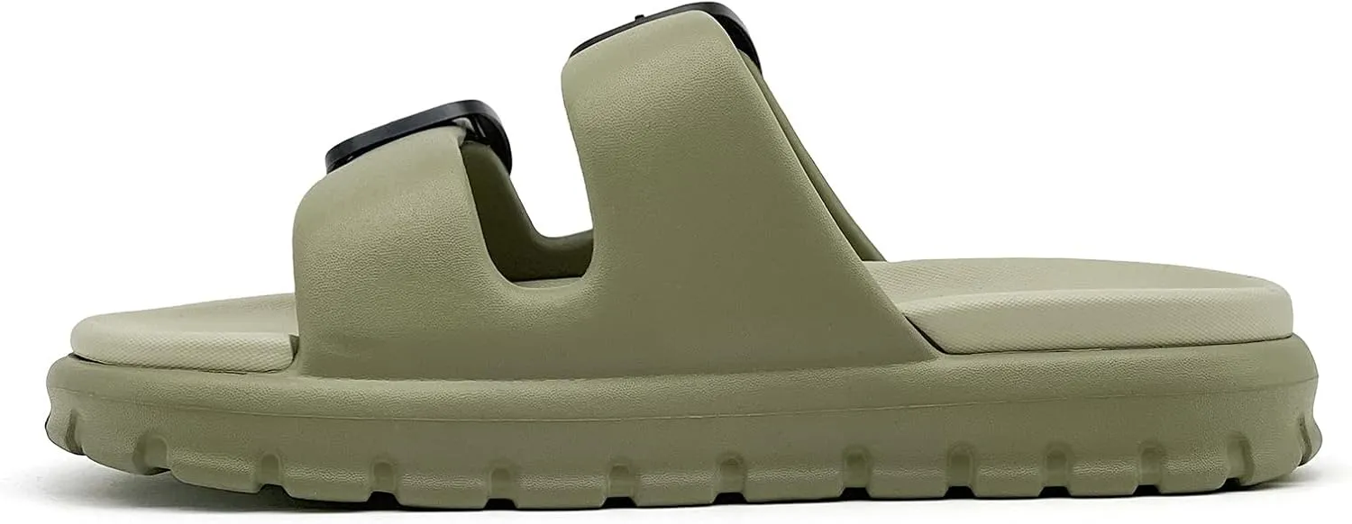 rosyclo Cloud Sandals for Women and Men, Pillow House Slippers Shower Shoes Bathroom Indoor Outdoor Slide Sandals, Buckle Adjustable, Ultimate Comfort, Lightweight, Thick Sole, Non-Slip