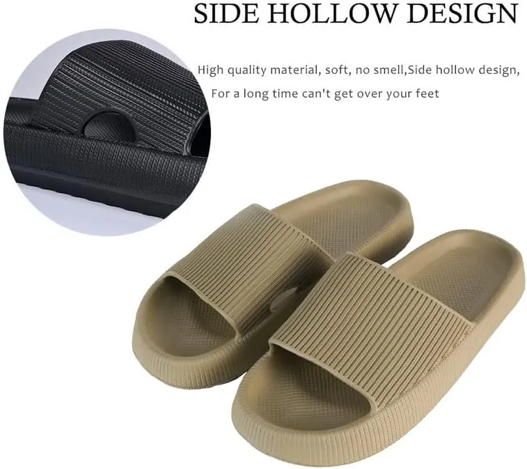 rosyclo Cloud Slippers for Women and Men Massage Thick Sole Non-Slip Shower Slippers Bathroom Super Soft Comfy House Cloud Slide Slippers for Indoor and Outdoor