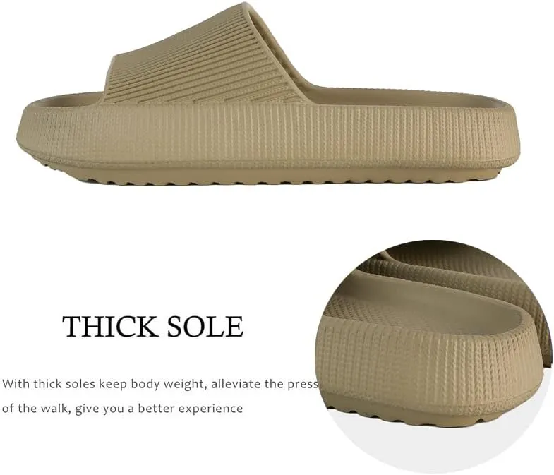 rosyclo Cloud Slippers for Women and Men Massage Thick Sole Non-Slip Shower Slippers Bathroom Super Soft Comfy House Cloud Slide Slippers for Indoor and Outdoor