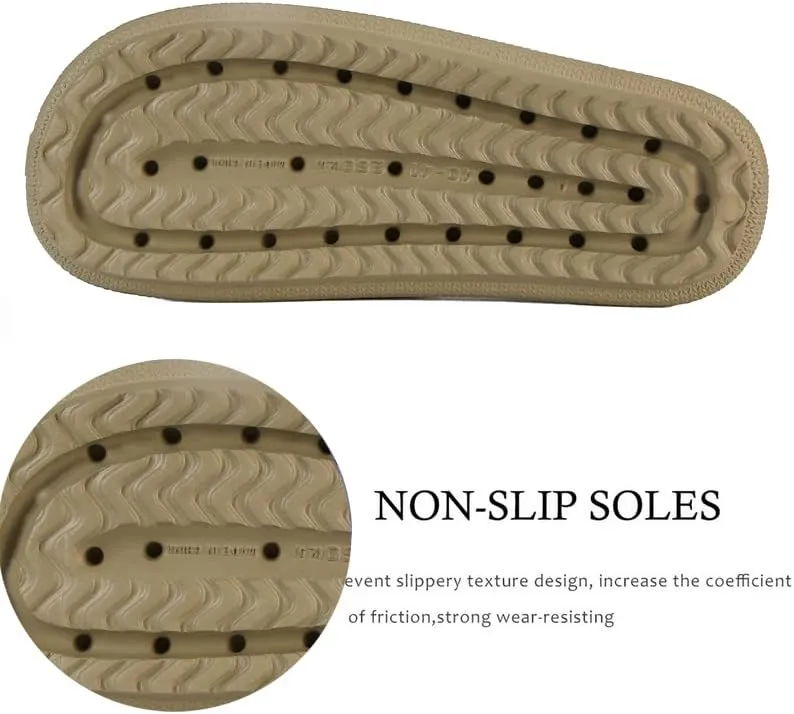 rosyclo Cloud Slippers for Women and Men Massage Thick Sole Non-Slip Shower Slippers Bathroom Super Soft Comfy House Cloud Slide Slippers for Indoor and Outdoor