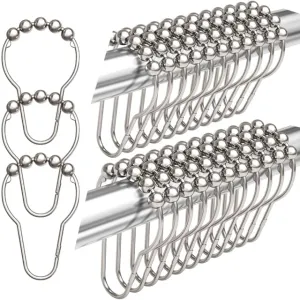 Rust-Proof Silver Shower Hooks x24 - Metazonix