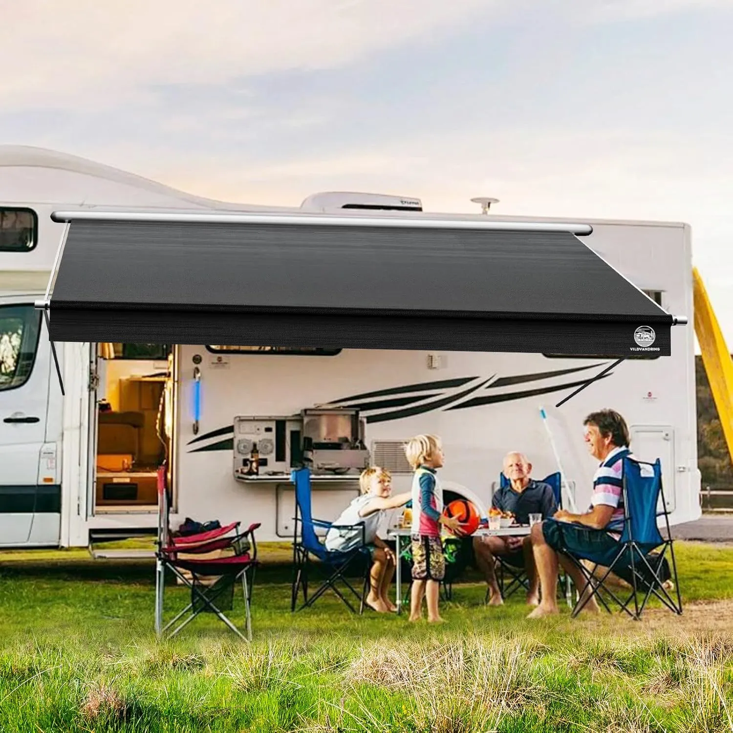 RV Awning Fabric Replacement – 19.5oz Heat-Sealed Vinyl, UV & Weatherproof, Sunproof, Universal Outdoor Canopy for RVs, Campers, Trailers & More – Heavy-Duty, Long-Lasting Protection