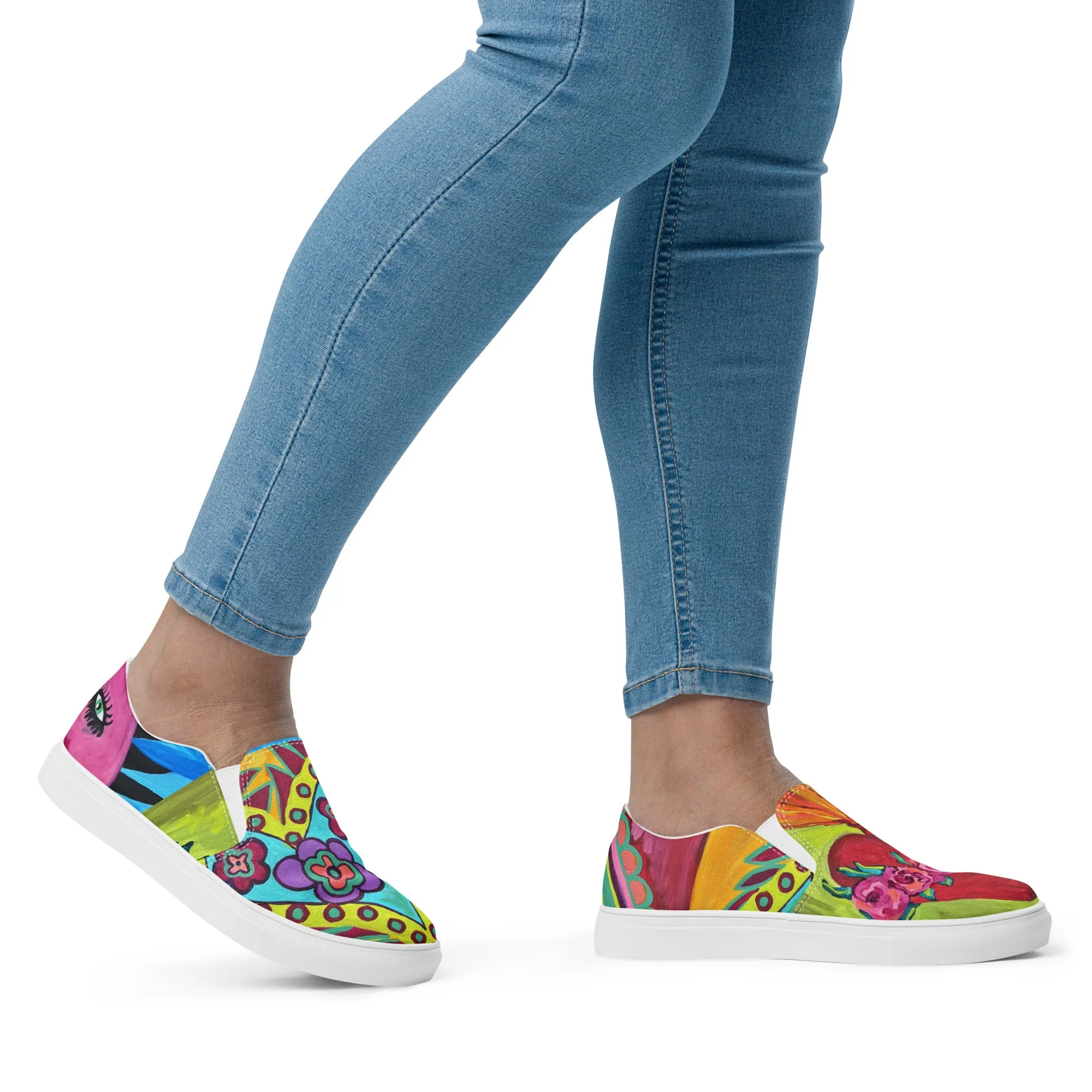Sacred heart slip-on canvas shoes
