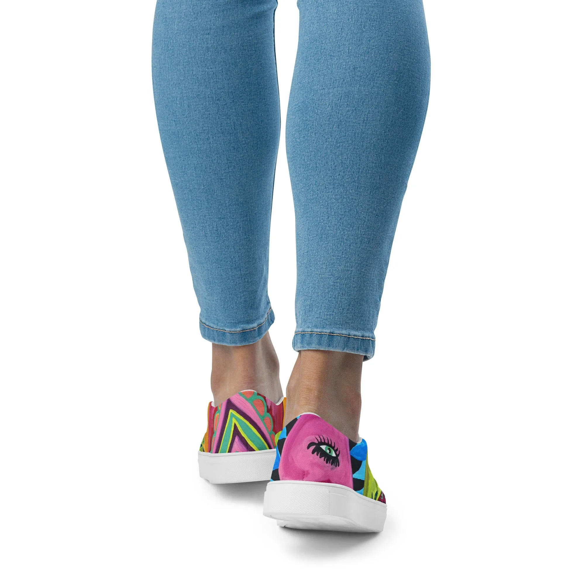 Sacred heart slip-on canvas shoes