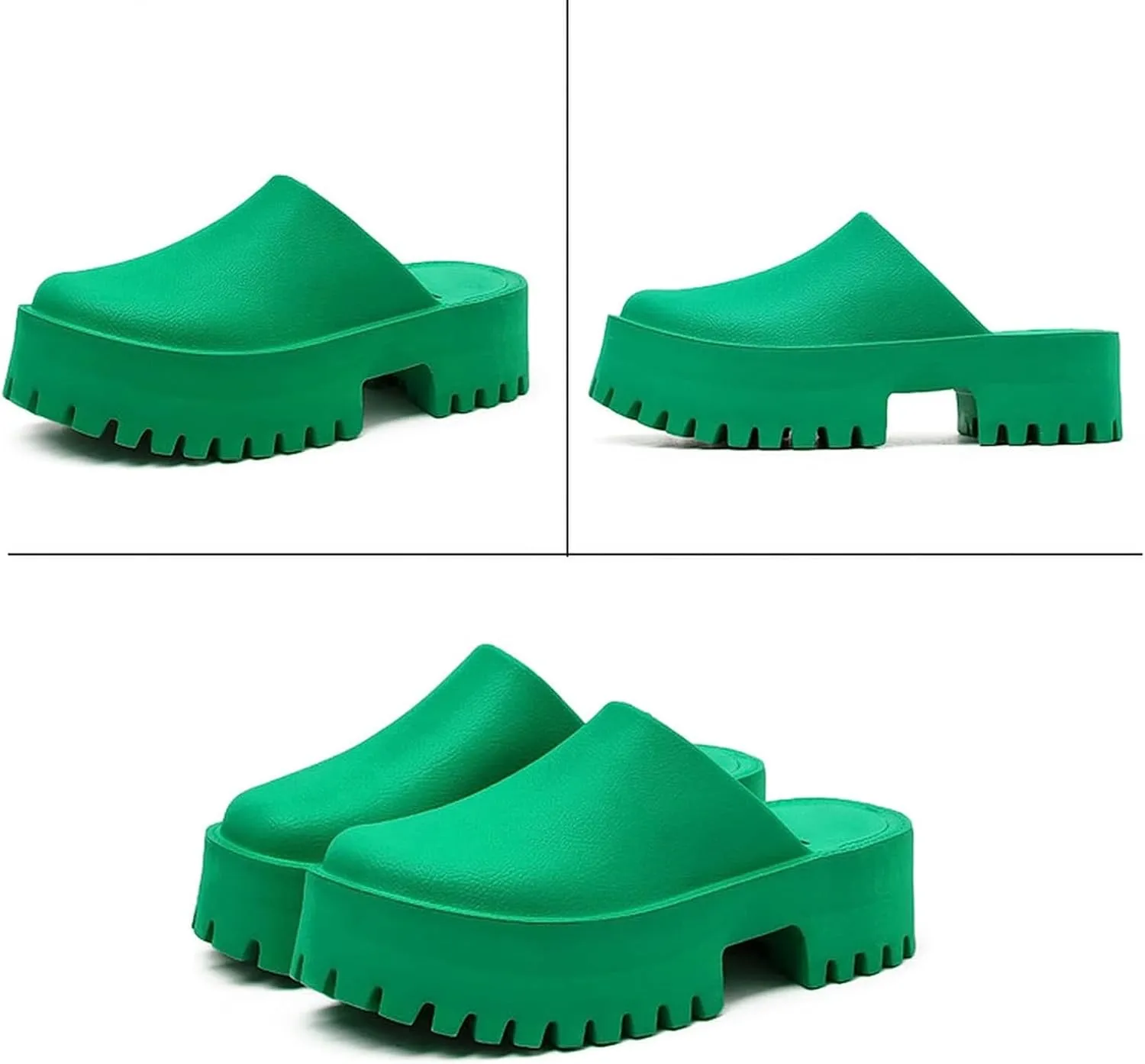 SANIOOOI Women's Platform Mules Colgs,Slip on Wedge Thick Sole Colg Slippers Cute Fashion Vacation Heeled Flatform Sandals Water Beach Comfort Soft Shoe