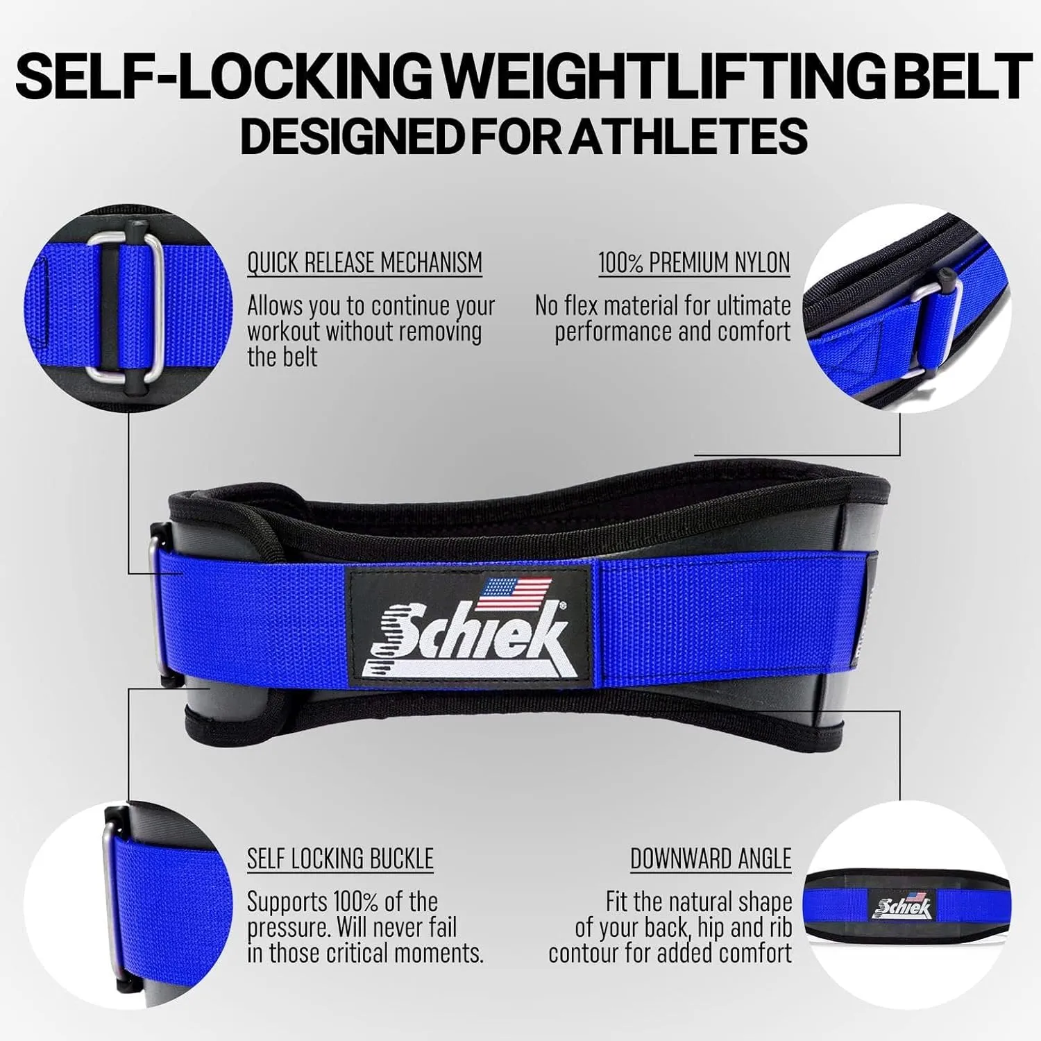 Schiek Sports Model 3004 Power Lifting Belt - Black