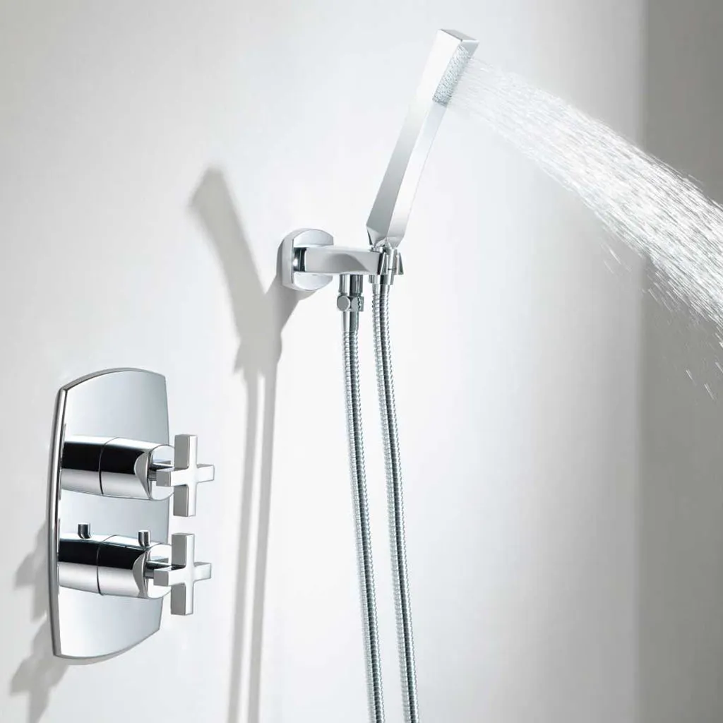 Serie 240 Hand Shower Set - Wall Mount - 7" Brass/Polished Nickel