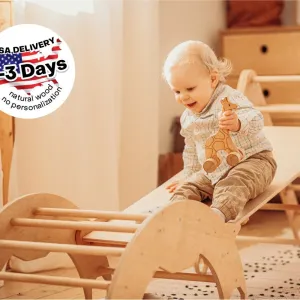Set furniture Montessori Wood items: Comprehensive range Triangle baby Climbing Arch 3 Ramp   slide, Helpful customer care Toddlers,   foldable gym for with of