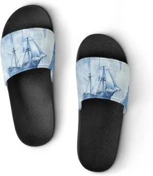 Ships in The Glacier Unisex Non-Slip Home Slippers Open-toe Outdoor Indoor Slide Shoes Shower Sandals
