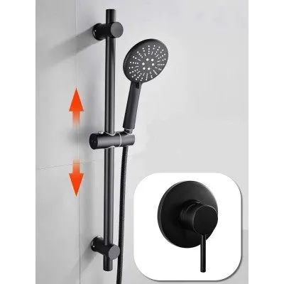 Shower Slide Combo Mains Pressure 129CP Black Set