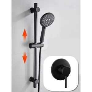 Shower Slide Combo Mains Pressure 129CP Black Set