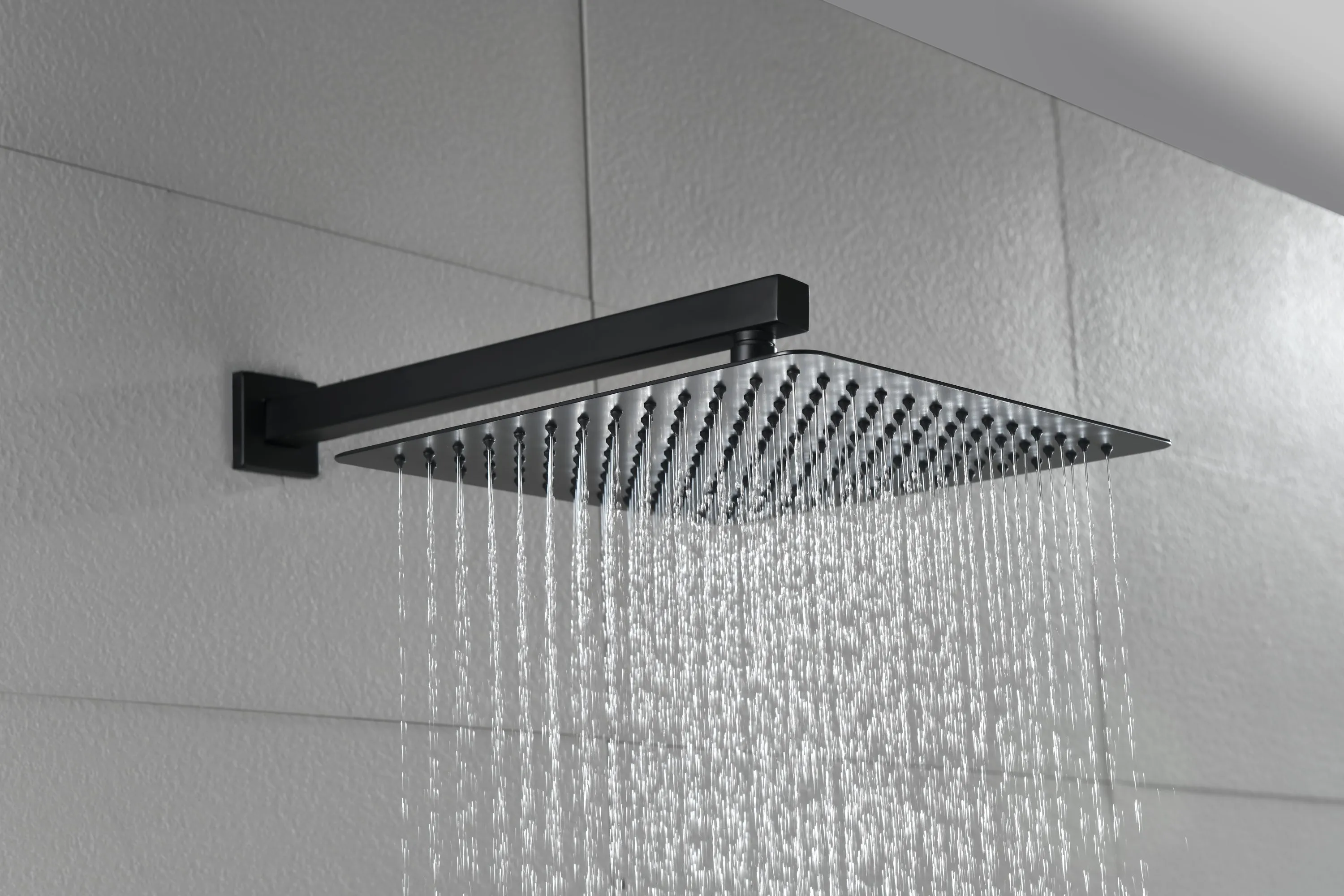 Shower System 10Inch Square Bathroom Luxury Rain Mixer Shower Combo Set Pressure Balanced Shower System with Shower Head, Hand Shower, Slide Bar, Shower Arm, Hose, and Valve Trim