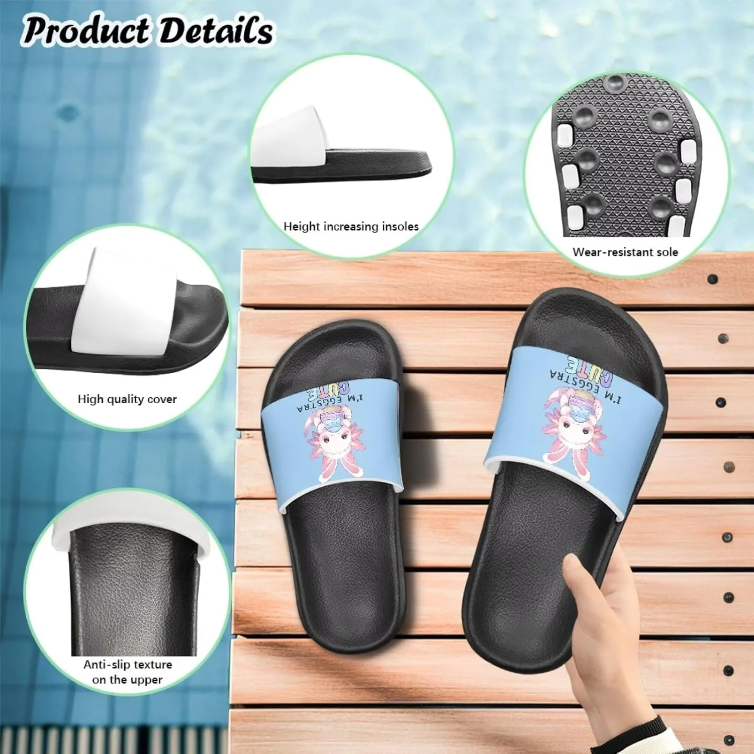 Slides for Girls Slides for Girls Toddler Slippers Shower Bathroom Non-Slip Open Toe Super Comfy Home House Slide Sandals