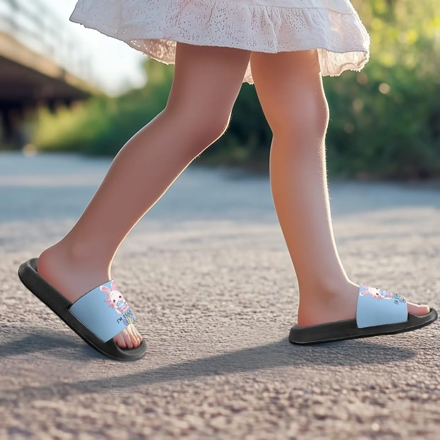 Slides for Girls Slides for Girls Toddler Slippers Shower Bathroom Non-Slip Open Toe Super Comfy Home House Slide Sandals