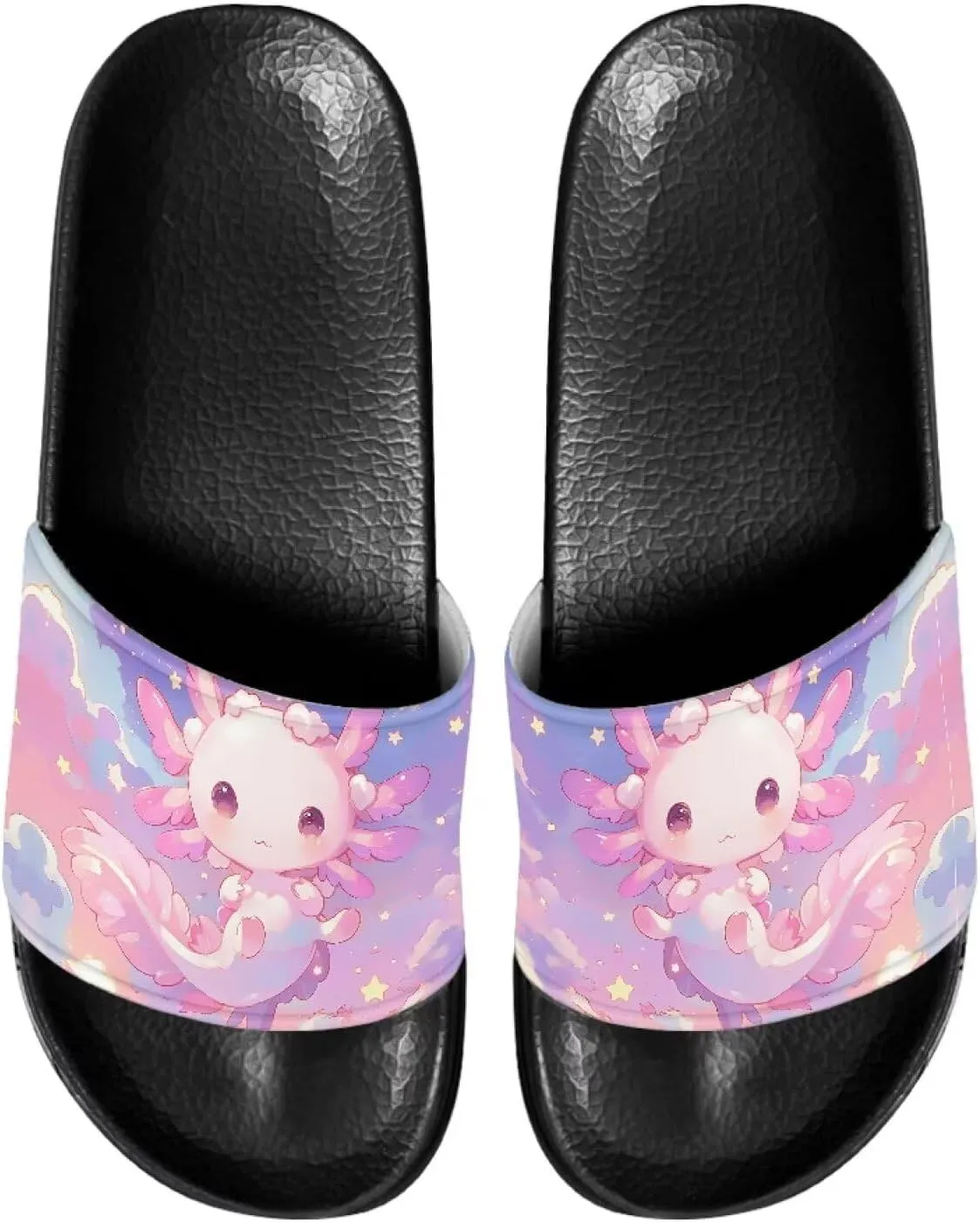 Slippers Sandals for Women EVA Flat Slides Anti-Slip House Shower Shoes Indoor Outdoor Open Toe Spa Pool Slides SizeUS 6-13.5