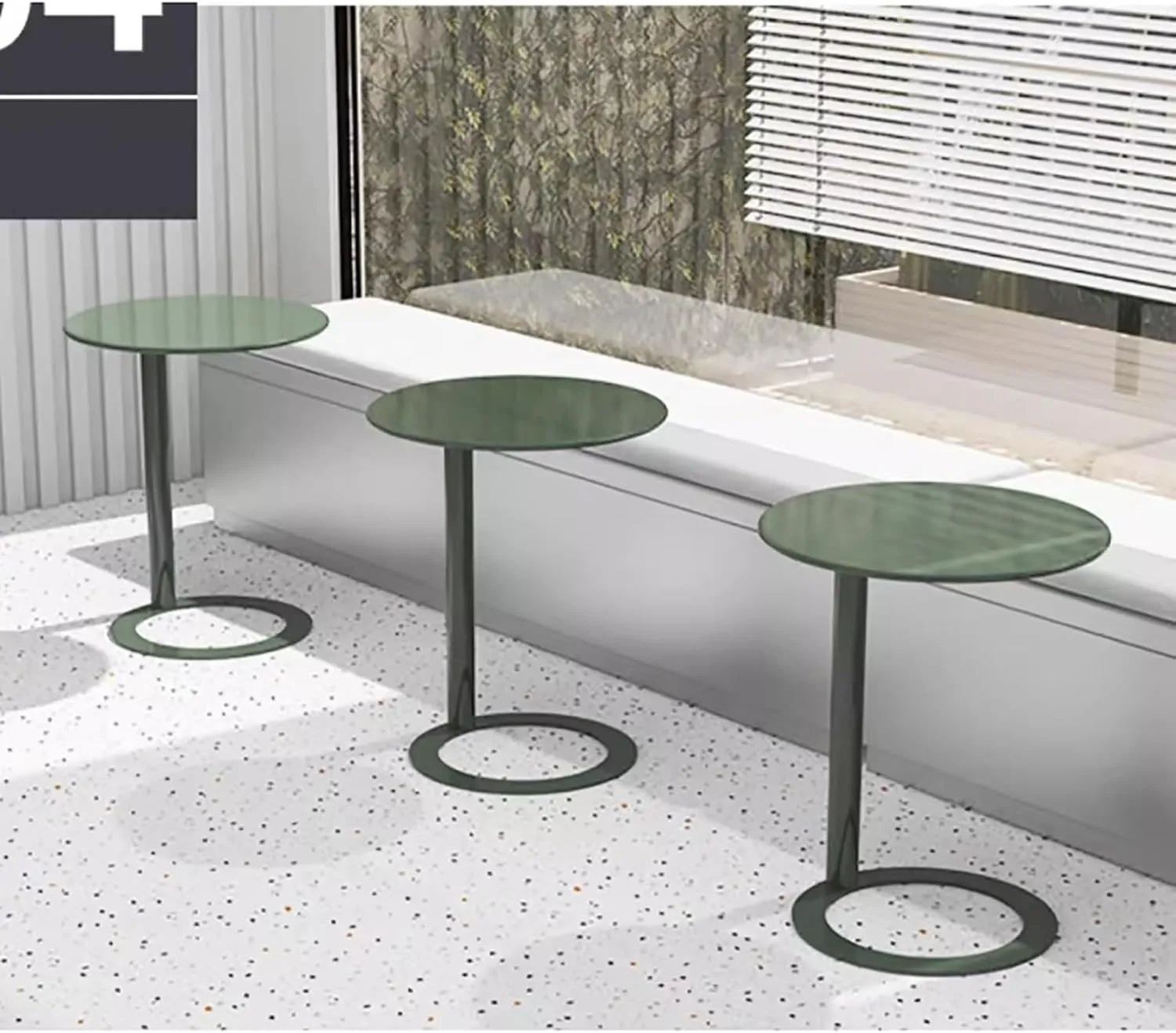 Sofa Side Table, Small Sofa Coffee Side Tables, Stand Metal Side Table, Metal Frame, for Living Room, Bedroom(Style6,Height 69cm)