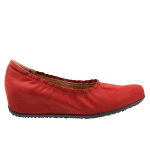 Softwalk Wish S1763-604 Womens Red Leather Slip On Loafer Flats Shoes