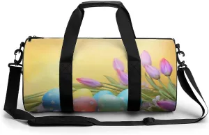 Sports Gym Bag for Women Men Travel Duffel Bag Tote Weekender Bag April Easter Carry on Overnight Bag for Travel Swimming Fitness Workout Sports Duffle Bag