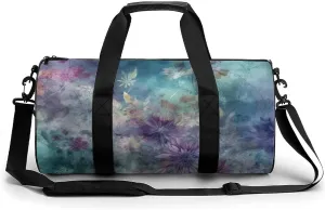 Sports Gym Bag for Women Men Travel Duffel Bag Tote Weekender Bag Pink And Green Carry on Overnight Bag for Travel Swimming Fitness Workout Sports Duffle Bag