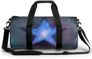 Sports Gym Bag for Women Men Travel Duffel Bag Tote Weekender Bag Stars Carry on Overnight Bag for Travel Swimming Fitness Workout Sports Duffle Bag