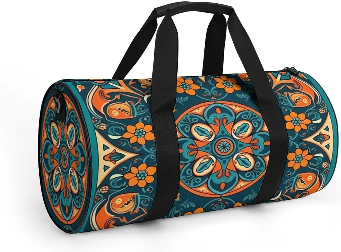 Sports Gym Bag for Women Men Travel Duffel Bag Tote Weekender Bag Traditional Craft Patterns Carry on Overnight Bag for Travel Swimming Fitness Workout Sports Duffle Bag