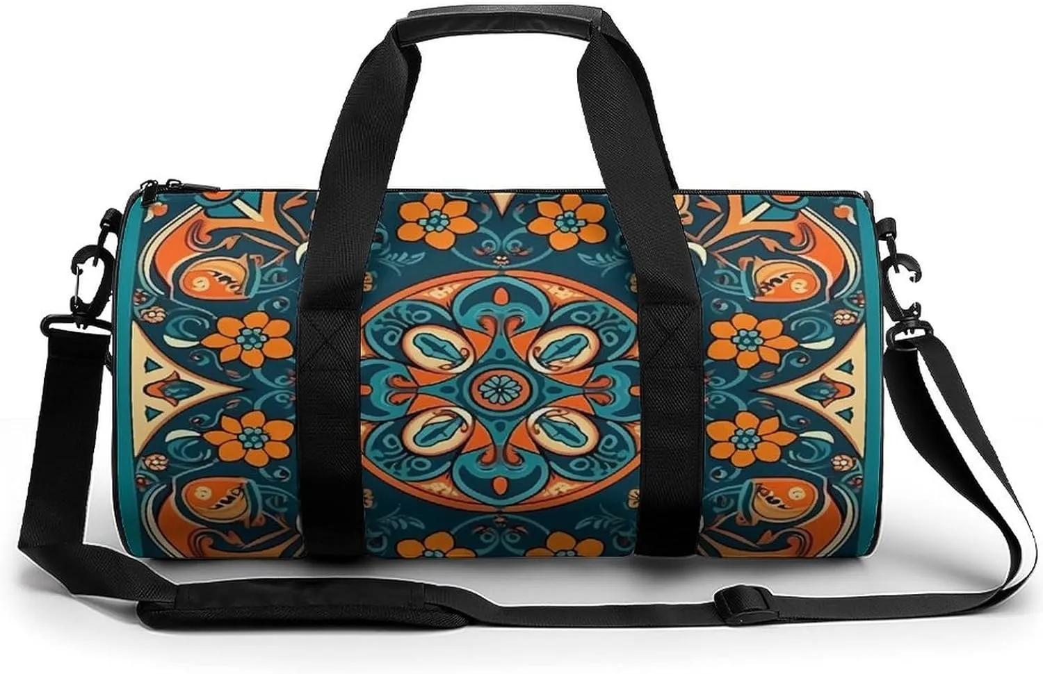 Sports Gym Bag for Women Men Travel Duffel Bag Tote Weekender Bag Traditional Craft Patterns Carry on Overnight Bag for Travel Swimming Fitness Workout Sports Duffle Bag